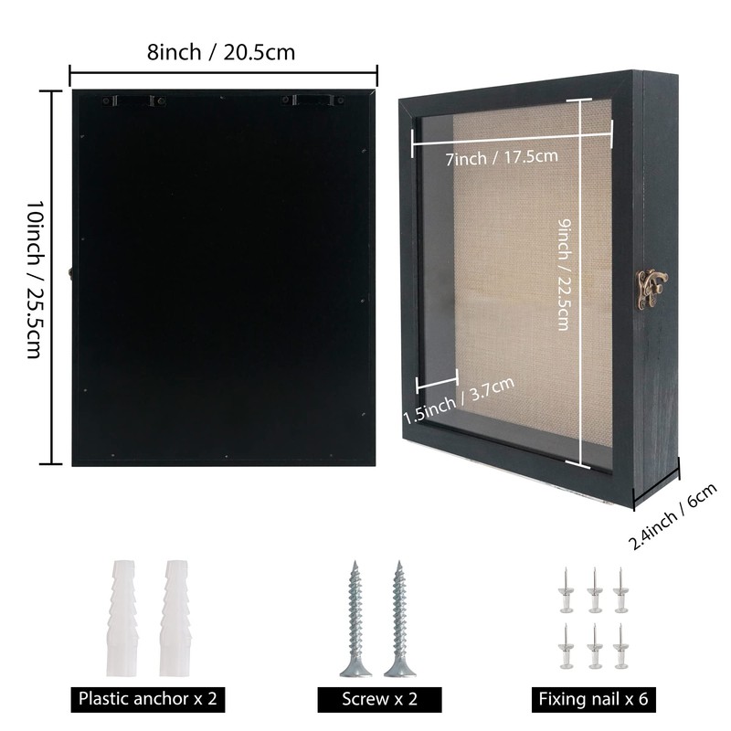 GraduationMall Black 20 x 25 cm 3D Picture Frame Deep
