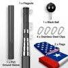G128 Combo Pack: 25 Ft Telescoping Aluminum Flagpole (Black) &