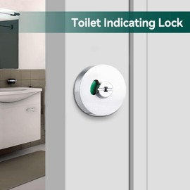 Indicator Door Lock, Privacy Door Bolt Latch Vacant Engaged Indicating Lock with Vacant Engaged Indicating, Privacy Indicator Lock and Lever for Public Toilet Restroom Bathroom