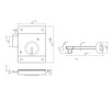 Rim Surface Lock Black 4 x 3" Press Lock Pattern