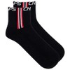 CHAPS Mens MEN SPORT SOCKS, RACING STRIPE ANKLE, Black, Fit