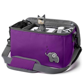 Fantifant Musicbox Bag for Toniebox in Seahorse Purple [+ Mesh Bag for Tonies ] FLEXIBLE TRANSPORT BAG FOR TONIEBOX I For Tonies Starter Set, Figures and Accessories I Made with recycled PET