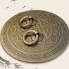 Tiazza A Pair Antique Brass Round Plate Pulls Handle Shoe
