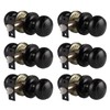 Probrico Interior Door Knobs Matte Black Finish, Passage Door Knobs