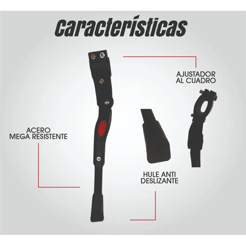 Pata Parador Bicicleta Ajustable Aluminio Reforzado R24-r29