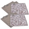 Macosa UMEN192 Set of 6 Microfibre Cloths Taupe with Pattern