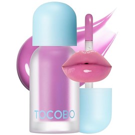 TOCOBO Juicy Berry Plumping Lip Oil 17 Berry Milk – Korean Vegan Hydrating Lip Oil with Plant Oils for High Shine Gloss - Non Sticky Formula for All Skin Tones, 0.12 fl.oz.