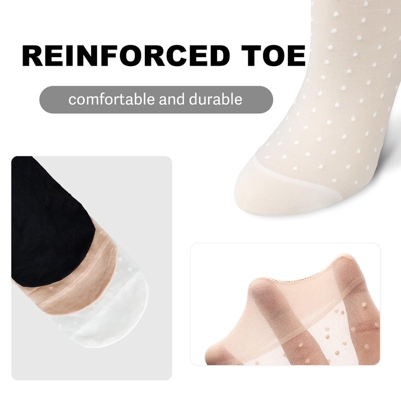 Mcool Mary 12 Pairs Women's Sheer Ruffle Socks White Stocking