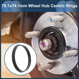 INFINAUTO 78.1mm to 74.1mm Car Wheel Hub Centric Rings Black Polycarbonate Wheels Center Shaft Shock Absorbing Hubrings 4 Pcs