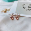 14k volume heart plump one-touch silver earrings volume heart plump