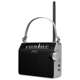 AM/FM Compact Analog Portable Radio (Black)