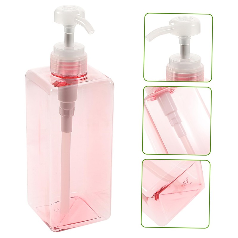 ABOOFAN Square Liquid Pump Dispenser Bottle for Shampoo Body Wash