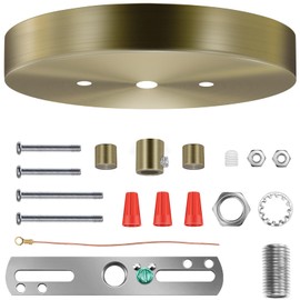 MAYOMAJO 6 Inches Light Canopy Kit with Heavy Duty Replacement Ceiling Cover Plate & Mounting Hardware for Lighting Fixtures Chandelier Pendant Lamp or DIY Project (Bronze)