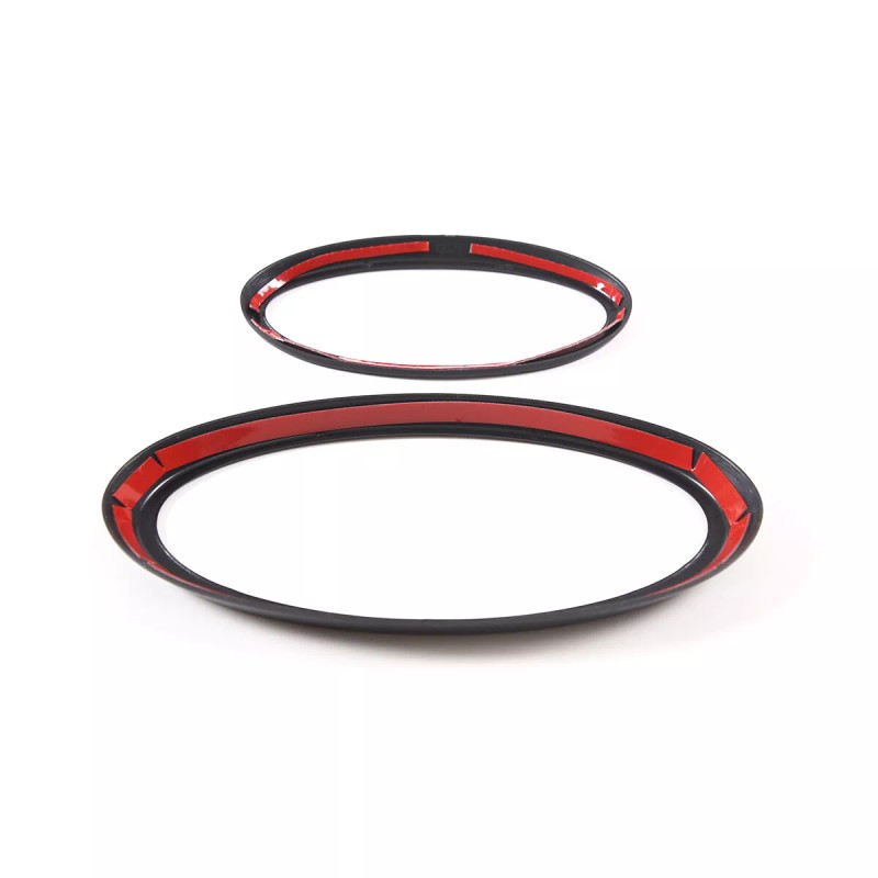 car-attention Matte Black Front/Rear Emblem Badge Logo cover trim For