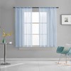 TOAVA DECO Sky Blue Sheer Curtains 45 Inch Length for