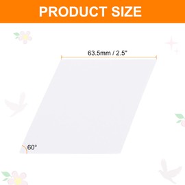 HARFINGTON 300 Count Diamond Paper Piecing Templates, 2.5-Inch 60 Degree Rhombus, English Paper Piecing for Quilting, Crafting & Sewing Projects