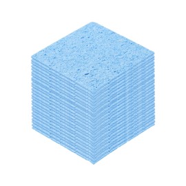 QUARKZMAN Pack of 15 Soldering Sponge 6 x 6 cm Square with Holes Blue Cleaning Pads Soldering Tip Replacement for Cleaning the Soldering Iron