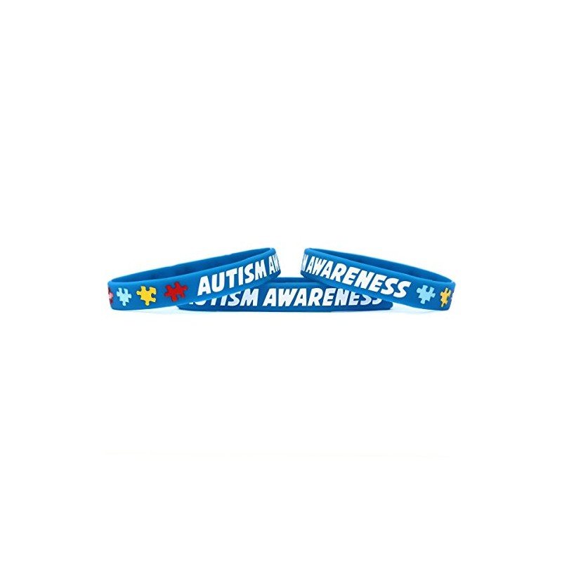 SayitBands Ten (10) Autism Awareness Wristbands