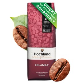 Highland Coffee - Colanka - 250 g Bean Coffee (Ground) - Strong Taste - Harmonious and Aromatic - Ideal for Espresso, Cappuccino and Filter Coffee