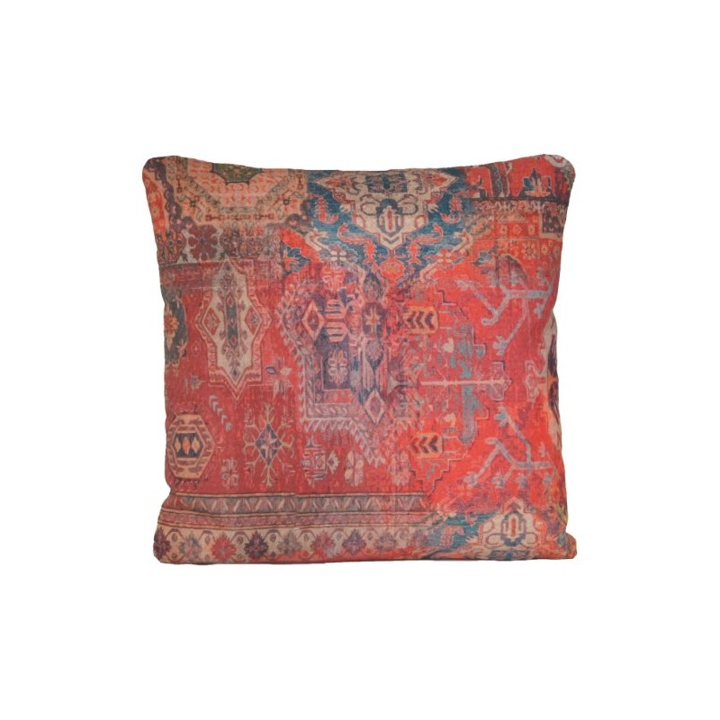 Arcobaleno London Rug Oriental Design Cushion Cover Red Printed Kilim
