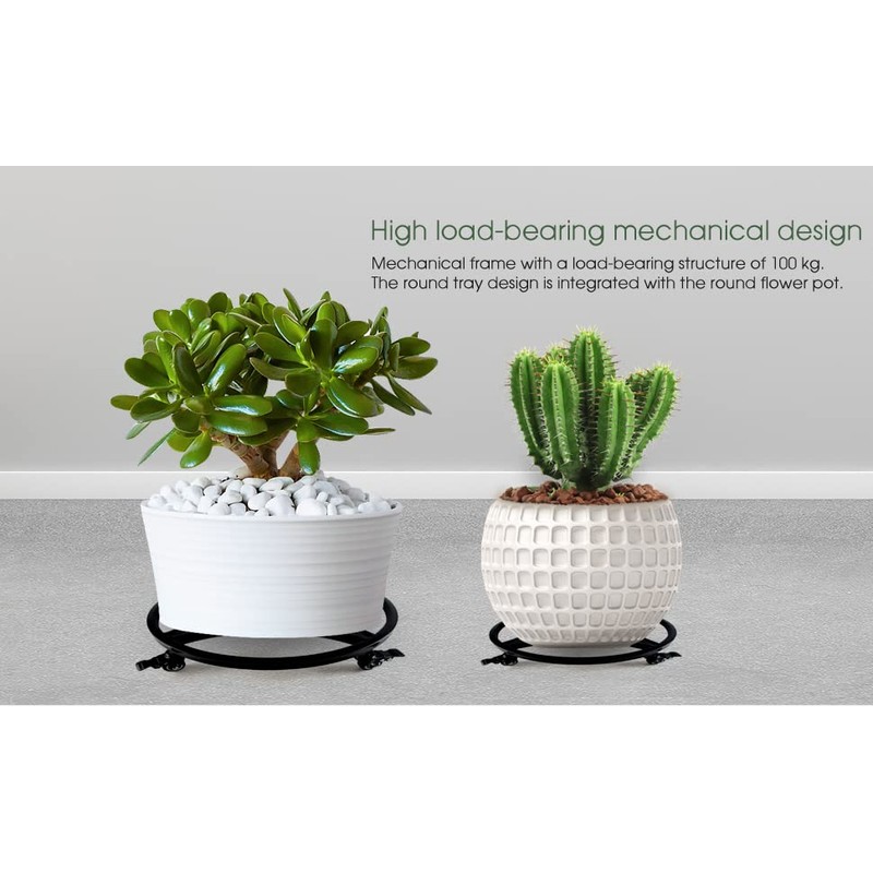 Zhongma 15" Plant Caddy with Wheels, Heavy Duty Construction, 300