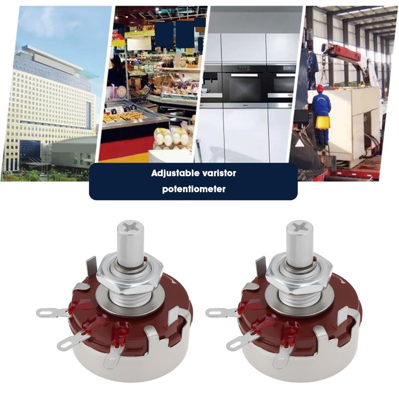 Create idea 2 Stück 2W/500k? Einstellbares Eingang-Drahtpotentiometer Wellendurchmesser 6mm WTH118