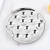 BAOPUSHIDAJILI 2Pcs Stainless Steel Escargot Plates with 12 Compartment Holes