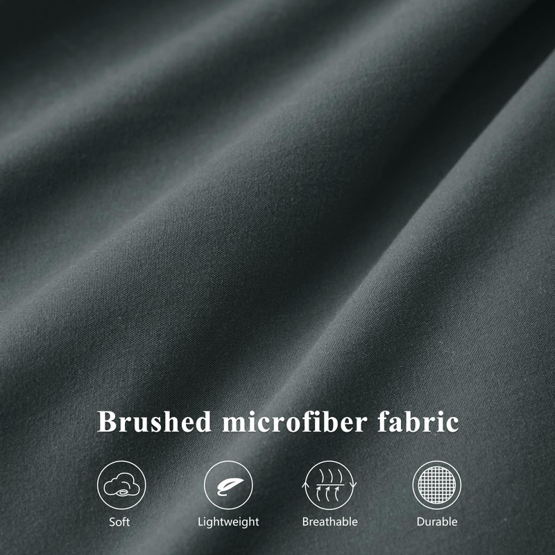 Aisbo King Size Fitted Sheet Dark Grey - Extra Deep