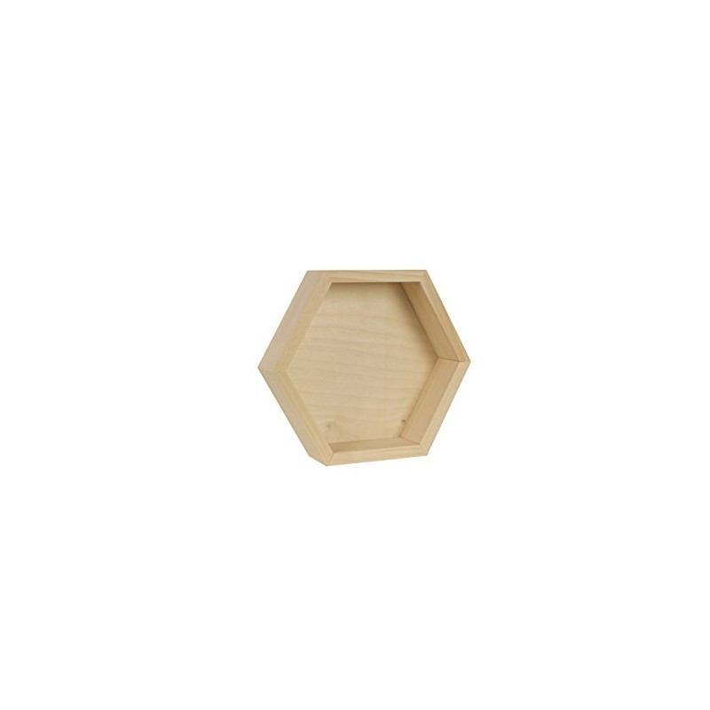 Walnut Hollow 41619 Pine Hexagon Wall Shadow Box Small, or