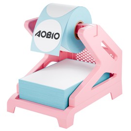 AOBIO Label Holder, Compatible with Rolls and Fan-Fold Labels, Thermal Label Paper Holder, Desktop Label Printer Accessory (Pink)