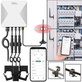 Luminea Home Control Ammeter: Smart 3-Phase WiFi Power Meter & Real-time Energy Monitor, 120A, App (Energy Meter 3-Phase WiFi, Smart Meter 3-Phase WiFi, Fuse Box)