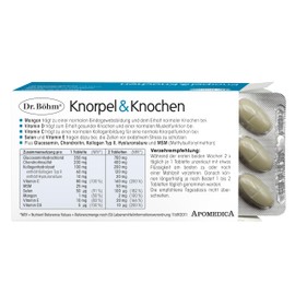 Dr. Böhm Knorpel & Knochen: Zur Unterstützung für Knorpel und Knochen, Nährstoff-Kombination mit Vitamin C und D, 60 Filmtabletten