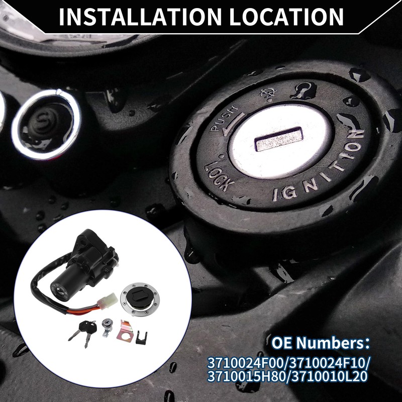 HOPESPANNER Ignition Key Switch Ignition Switch Lock Set No.3710024F00 for
