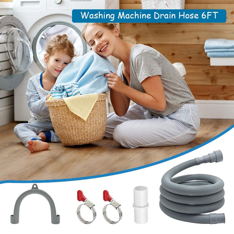 TTFLEX Universal Washing Machine Drain Hose, Washer Drain Hose Extension
