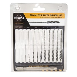 Brush Research 81AMMKIT Stainless Steel Metric Brush Kit (Includes 1 mm, 1.5 mm, 2 mm, 2,5 mm, 3 mm, 3.5 mm, 4 mm, 4,5 mm, 5 mm, 5.5 mm, 6 mm and 6.5 mm and a Pin Vise)