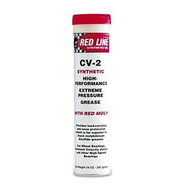 Red Line 80402 High Performance CV-2 Synthetic Grease Cartridge with Red Moly, 14oz Bundle with Protection and Storage Tube