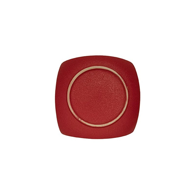Ceramic Tea Holder (Square, Crimson), W 3.5 x H 0.8