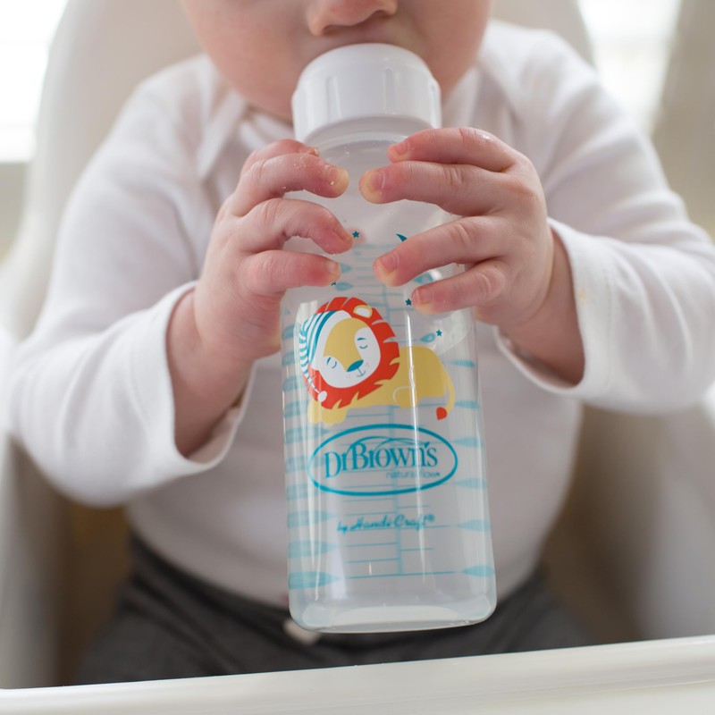 Dr. Brown's Milestones Narrow Sippy Bottle, 100% Silicone Soft Sippy