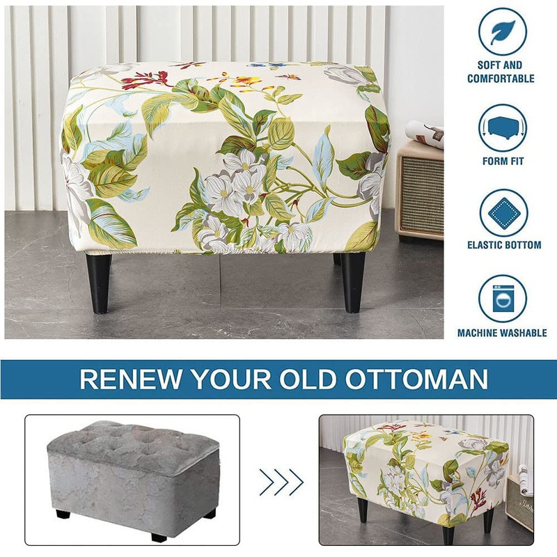 Highdi Ottoman Protective Cover Stool Cover, Stool Cover for Footstool,