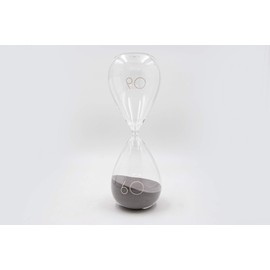 Mascagni 60 Minute Sand Timer, Glass, Grey, 29.6 x 10 x 10 cm