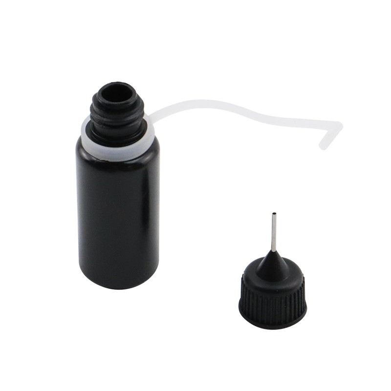 T Tulead Black Tip Applicator Metal Needle Plastic Bottle 10ml
