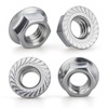 25 pcs 3/8"-16 Serrated Flange Hex Lock Nuts, 304 Stainless
