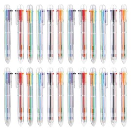 Back To School Supplies 24 Pcs Ballpoint Pens Bulk 6In1 Colored Pens Ballpoint P