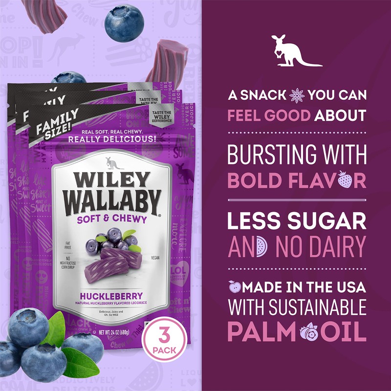 Wiley Wallaby Licorice 24 Ounce Classic Gourmet Soft & Chewy