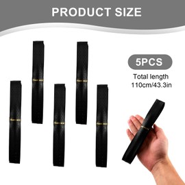 Griffband Anti-Rutsch Overgrip, 5 Stück, Eva Schaumstoffstreifen, Badminton Grip für Tennis, Squash Schläger, Langlebiges Material, Schweißabsorption, Atmungsaktives Design (Schwarz)