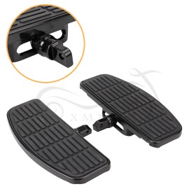Unbranded/Generic Black Front Rider Floorboards Footboard For Harley Dyna Electra Glide For Yamaha