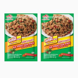 Rosdee Pad Krapow Powder Ready-to use Seasoning Delicious Thai Style 2 Packs x 50 g.