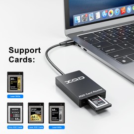 XQD Card Reader, 5Gbps USB 3.0 XQD Memory Card Reader Adapter Compatible with Sony G/M Series USB Mark XQD Card, Lexar 2933x/1400x USB Mark XQD Card for Windows/Mac OS/Linux