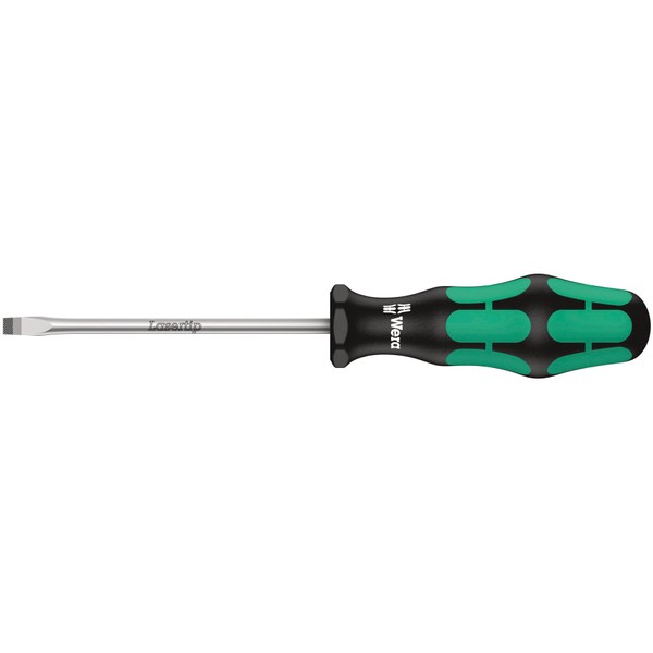 Wera 05007621002 Kraftform Plus 334 Slotted Screwdriver, Lasertip, 6.5mm Head,