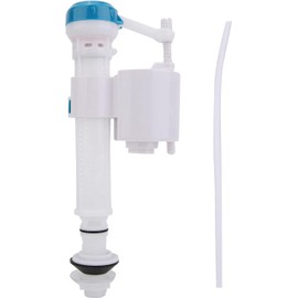 Válvula de Llenado con Botón Pulsador, Sifón de Cisterna de Doble Descarga, Longitud Ajustable y Bola de Elevación Propia para Tanque de Inodoro, (Válvula de entrada de agua de